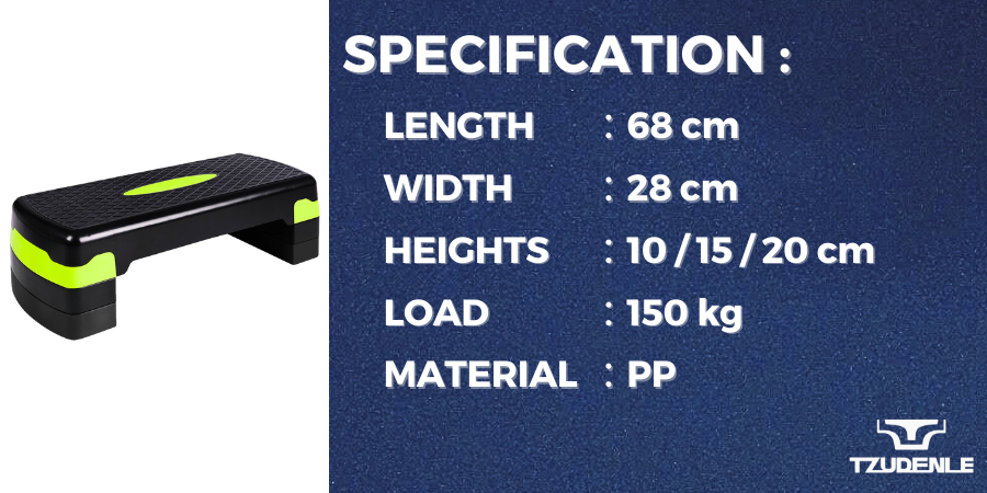 68cm AEROBIC STEP – 3 LEVELS HEIGHT