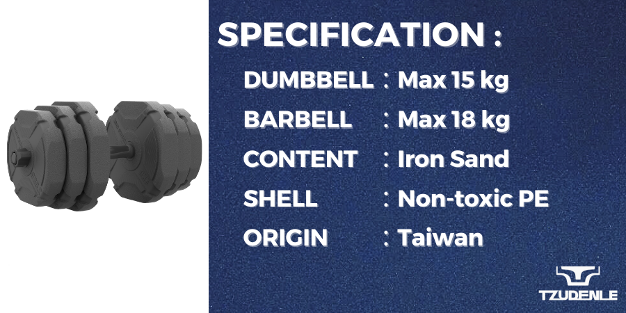 15kg QUICK-LOCK DUMBBELL BARBELL SET